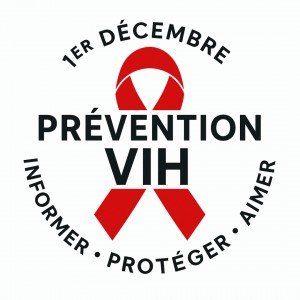 Ruban rouge de sensibilisation au VIH et à la prévention